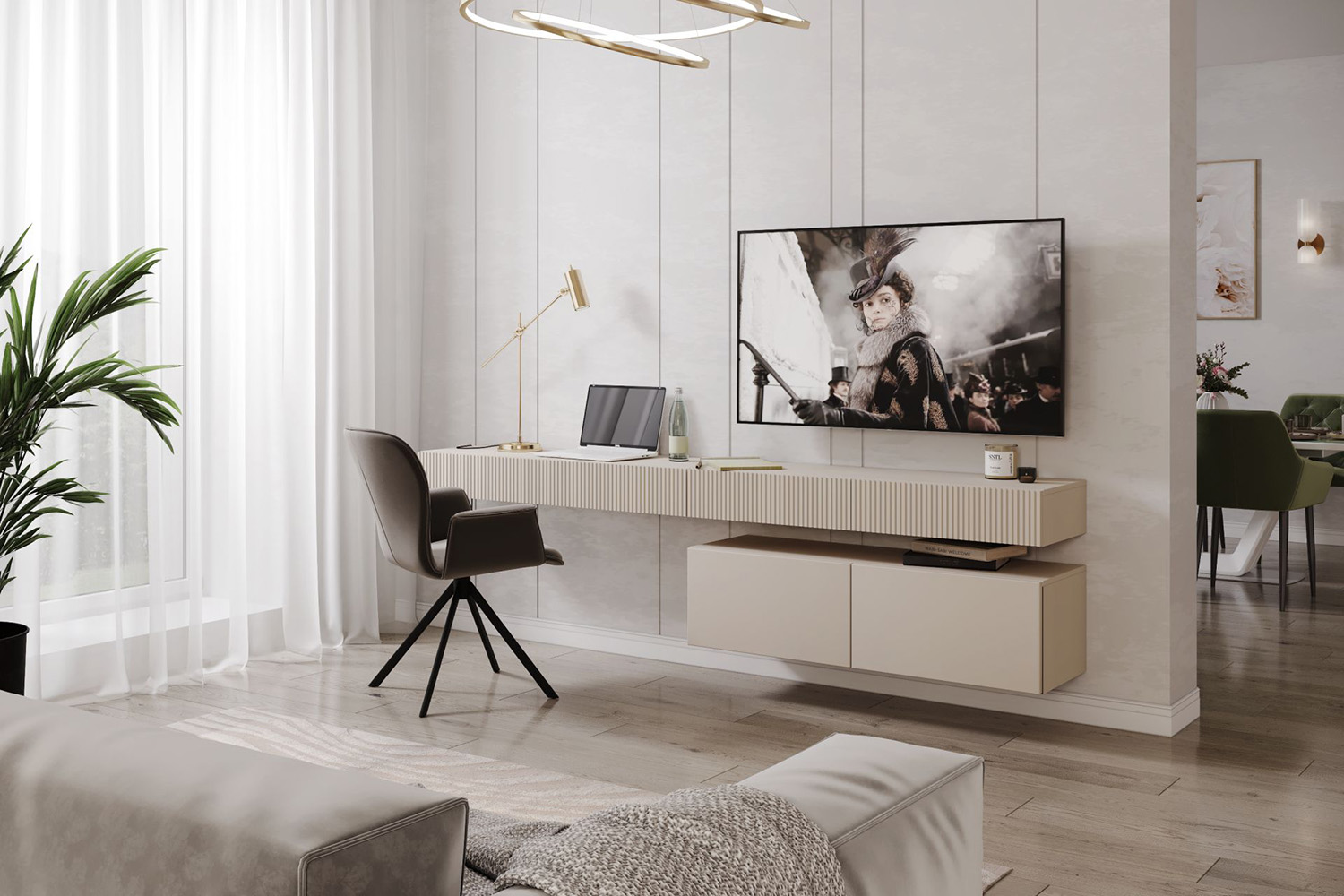 Тумбы - изображение №8 "Навесная тумба Дольче с выдвижными ящиками"  на www.Angstrem-mebel.ru